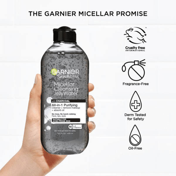 میسلار واتر گارنیر مدل Micellar Cleansing Jelly Water with Charcoal