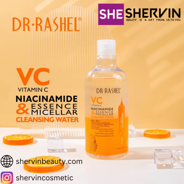 میسلارواتر ویتامین سی و نیاسینامید دکتر راشل DR.RASHEL VC&NIACINAMIDE ESSENCE MICELLAR Cleansing Water