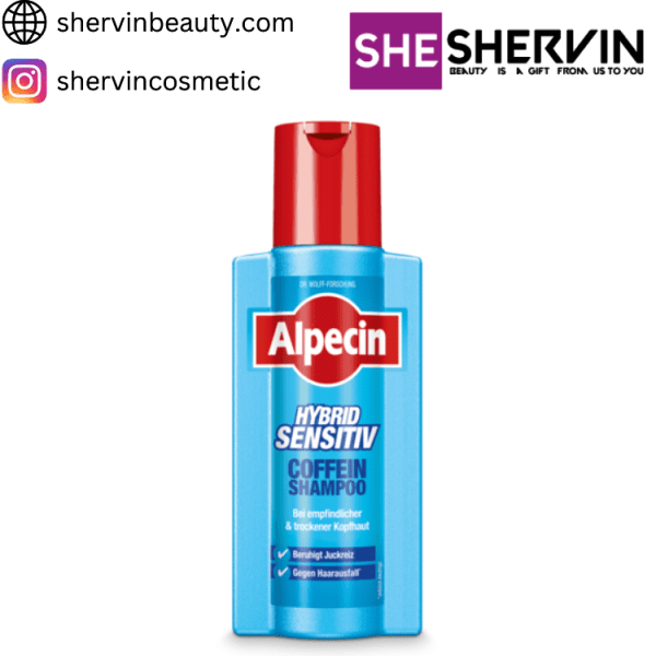 تصویر شامپو آلپسین Alpecin هیبرید کافئین Hybrid Caffeine ضد ریزش و آبرسان اصل Alpecin Hybrid Caffeine Shampoo 250ml