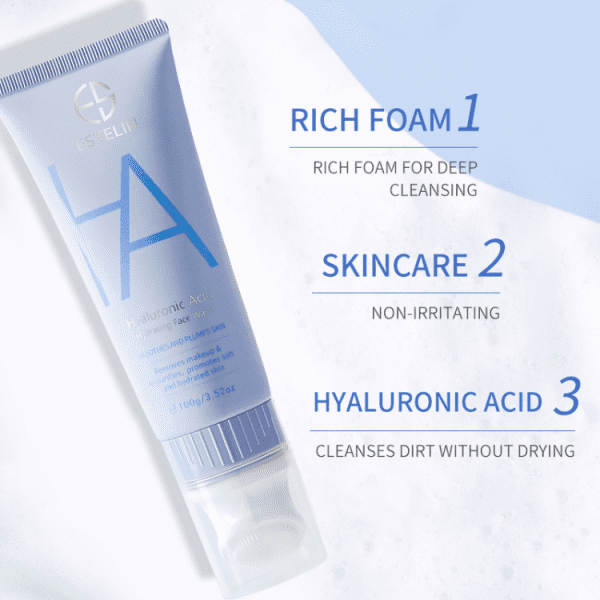 فوم شستشوی هیالورونیک اسید استلینEstelin Hyaluronic Acid Hydrating Face Wash