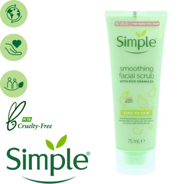 Simple smoothing facial scrub 75 Ml