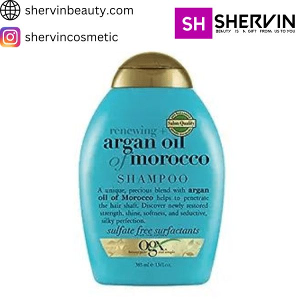 شامپو احیا کننده و آبرسان او جی ایکس ogx حجم ۳۸۵ میلOGX Renewing Argan Oil Of Morocco Shampoo 385ml