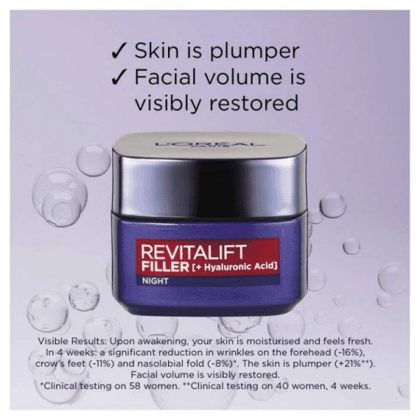 کرم ضد چروک cream Revitalift Filler night care لورآل فرانسه