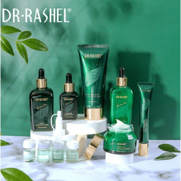 پک ده تیکه چای سبز دکتر راشل DR RASHEL Green Tea Purify Balancing Skin Care Set 10pcs Facial Care Kit