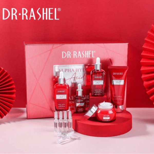 کیت 11کاره لایه بردار ضد جوش ،جای جوش و روشن کننده دکتر راش مدلDR RASHEL AHA BHA Miracle Renewal Skin Care Set Facial Care Kit Pack Of 11