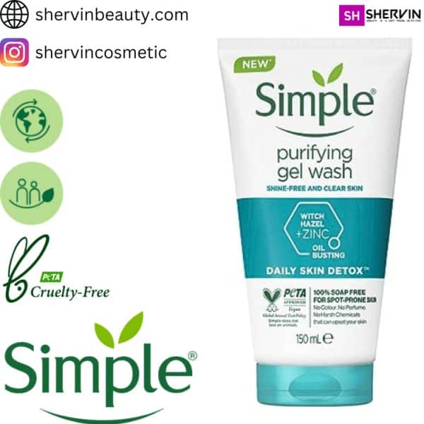 ژل شستشوی روزانه پوست چرب سیمپل Simple Purifying Facial Wash Simple Face Purifying Facial Wash 150ml