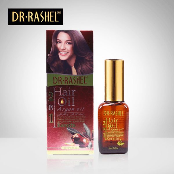 سرم مو روغن آرگان و کراتین دکتر راشل DR.RASHEL Hair Serum Argan Oil and Keratin 2n1