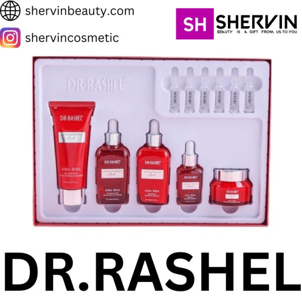 کیت 11کاره لایه بردار ضد جوش ،جای جوش و روشن کننده دکتر راش مدلDR RASHEL AHA BHA Miracle Renewal Skin Care Set Facial Care Kit Pack Of 11