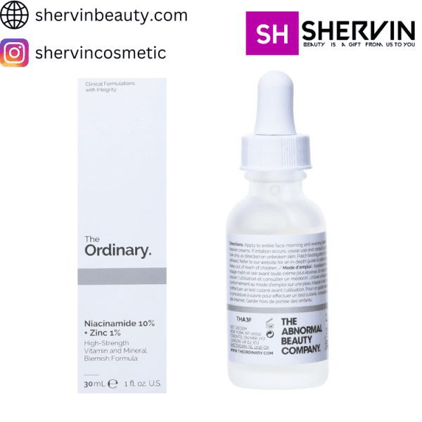 سرم ضد جوش نیاسینامید 10% + زینک 1% اوردینری اصل حجم 30 میلی لیتر The Ordinary Niacinamide 10% + Zinc 1%