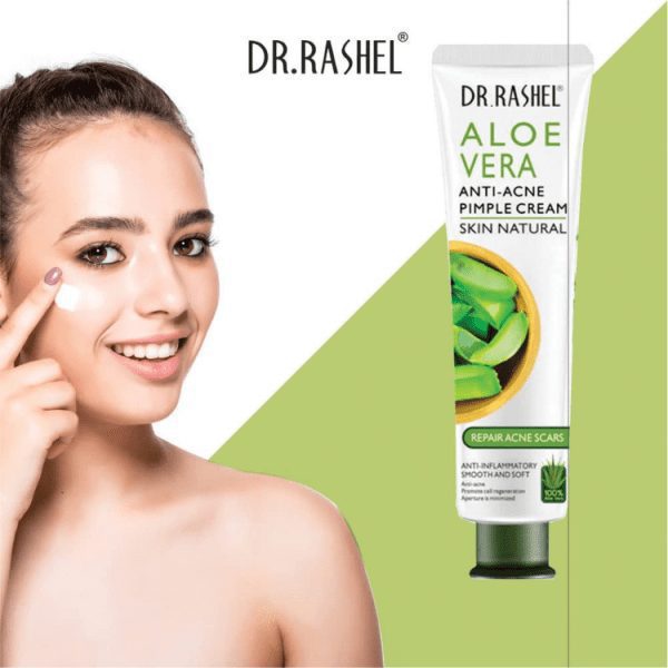 کرم ضد جوش و ترمیم جای جوش آلوئه ورا دکترراشل DR.RASHEL Aloevera Anti Acne Pimple Cream