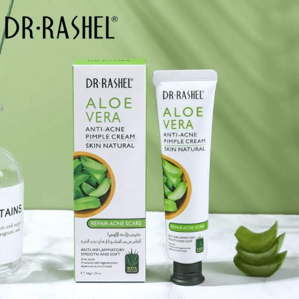 کرم ضد جوش و ترمیم جای جوش آلوئه ورا دکترراشل DR.RASHEL Aloevera Anti Acne Pimple Cream