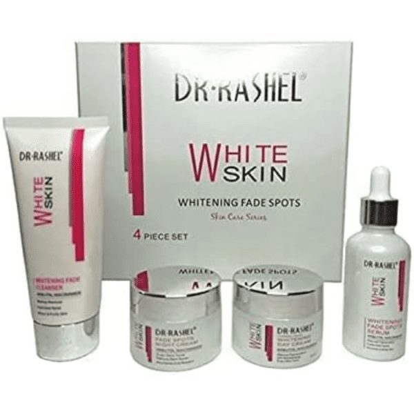 کیت4 تیکه وایت اسکین دکتر راشل مدل Dr Rashel White Skin Whitening Fade Spots Skin Care Series Set 4 Piece Set