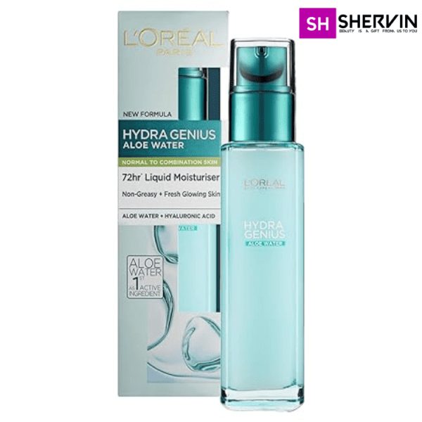 آبرسان آلوئه ورا پوست نرمال تا مختلط Hydra Genius لورالL'Oréal Paris Hydra Genius Liquid Care Moisturiser Combination Skin