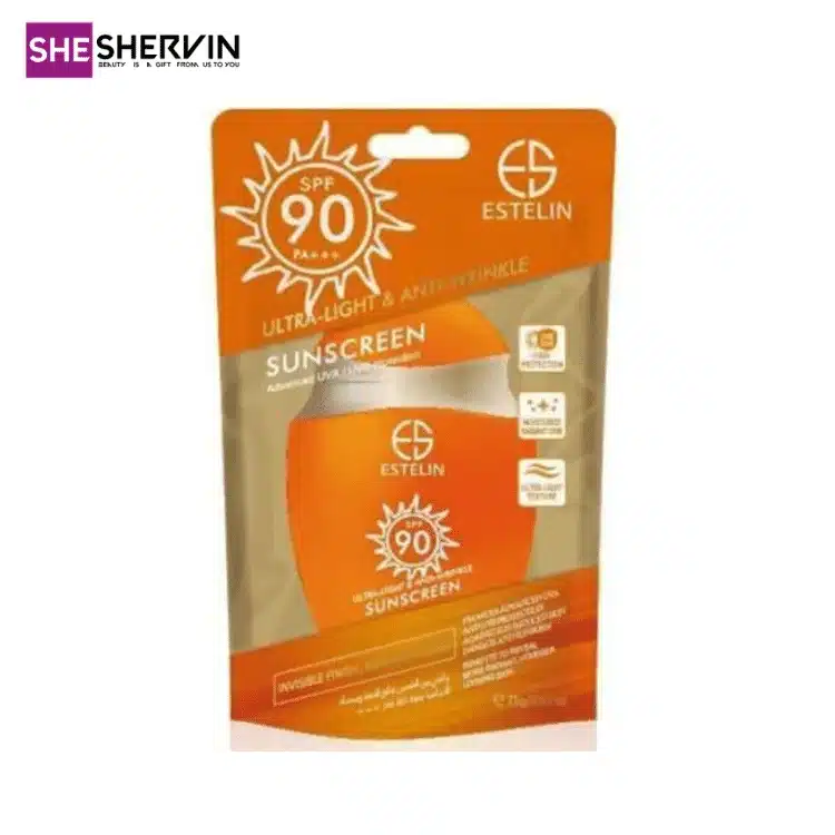 estelin-suncream ضدآفتاب استلین ضدچروک فوق سبک spf90