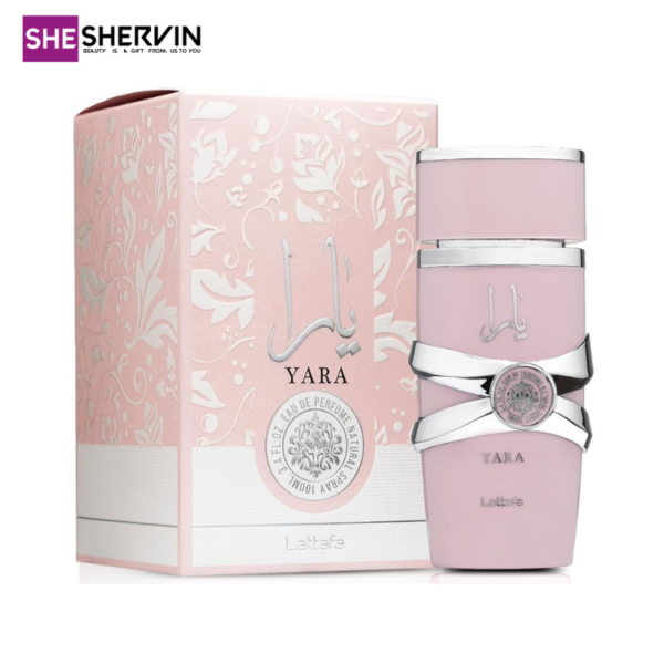 عطر ادکلان زنانه لطافه یارا Lattafa Yara Eau de Parfum100ml یک عطر با رایحه شیرین، وانیلی، گورماند، میوه‌ای و گلی است که برای بانوان طراحی شده است.