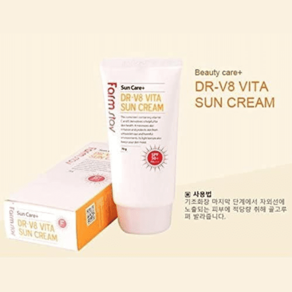 معرفی ضد آفتاب دکتر ویتامین فارم استی Farm Stay DR-V8 Vita Sun Cream 70g