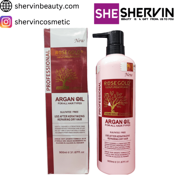 شامپو-آرگان-رزگلد-بدون-سولفات-rose-gold-argan-oil