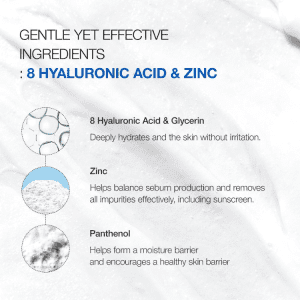 فوم شستشوی هیالورونیک اسید و پنتنول آنوا (ANUA 8 Hyaluronic Acid Hydrating Gentle Foaming Cleanser)