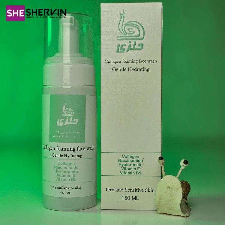 فوم شستشو صورت کلاژن حلزی پوست خشک و حساس فوم شستشو صورت کلاژن حلزی پوست خشک و حساس