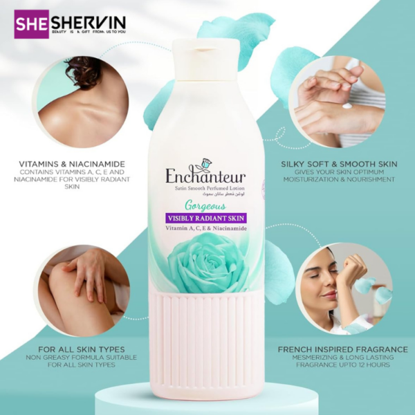 لوسیون بدن انشانتر سبز مدل جورجیوس Gorgeousحجم250ML