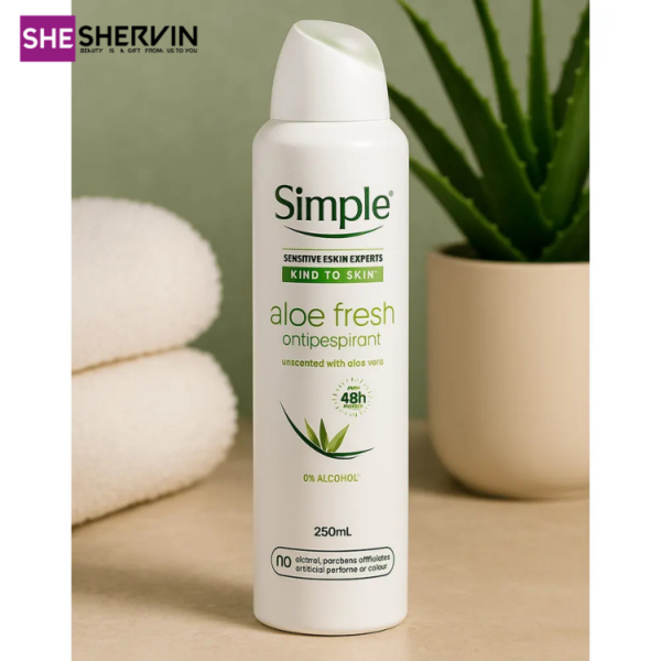 اسپری ضد تعریق سیمپل مدل Aloe Fresh حجم 250 میل