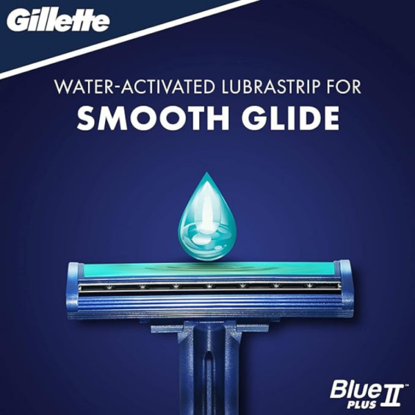 تیغ اصلاح دو لبه ژیلت Blue2 Plus بسته ۱۴ عددی المانی اصل