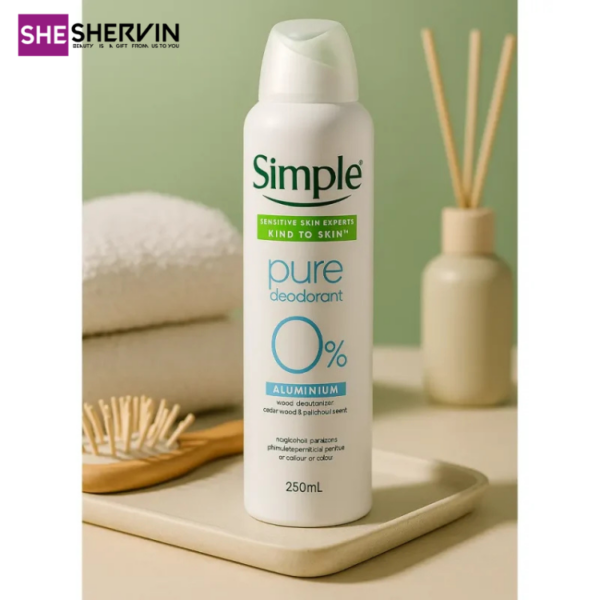 اسپری دئودورانت سیمپل مدل Pure حجم 250 میل