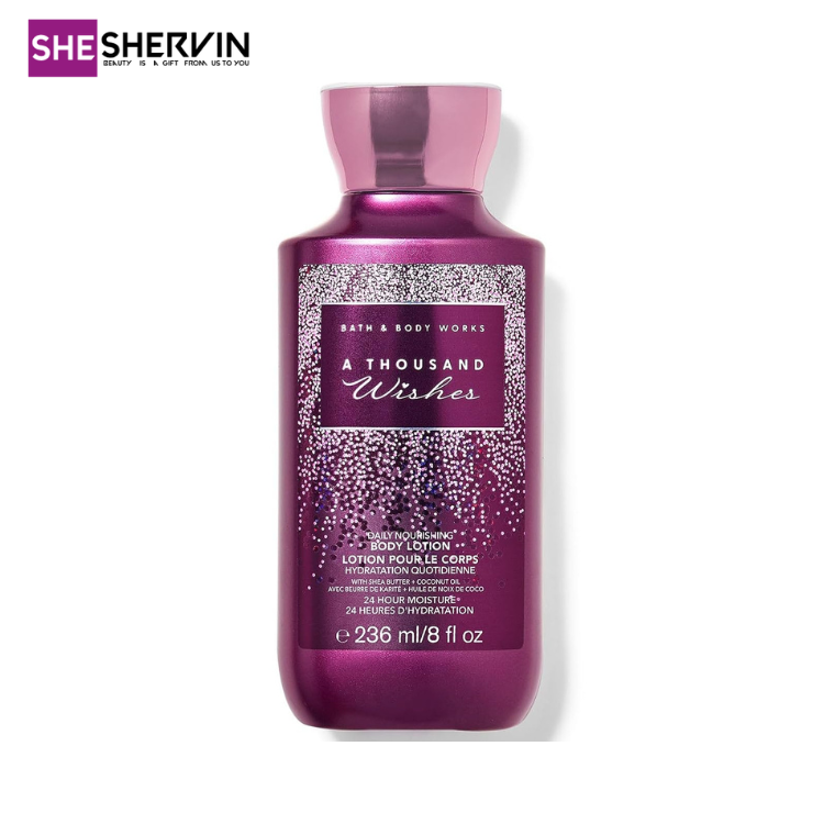 لوسیون بدن بث اند بادی ورکز رایحه توزند ویشزBath & Body Works A Thousand Wishes236ml لوسیون بدن بث اند بادی ورکز رایحه توزند ویشزBath & Body Works A Thousand Wishes236ml