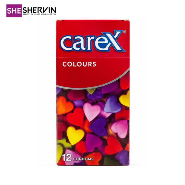 کاندوم رنگی کارکس مدل Colours بسته 12 عددی