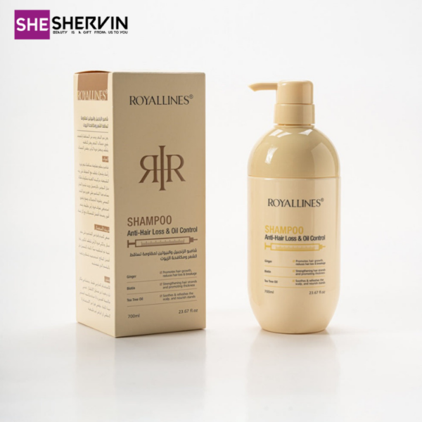شامپو ضد ریزش و کنترل‌کننده چربی رویال لاینز700ml