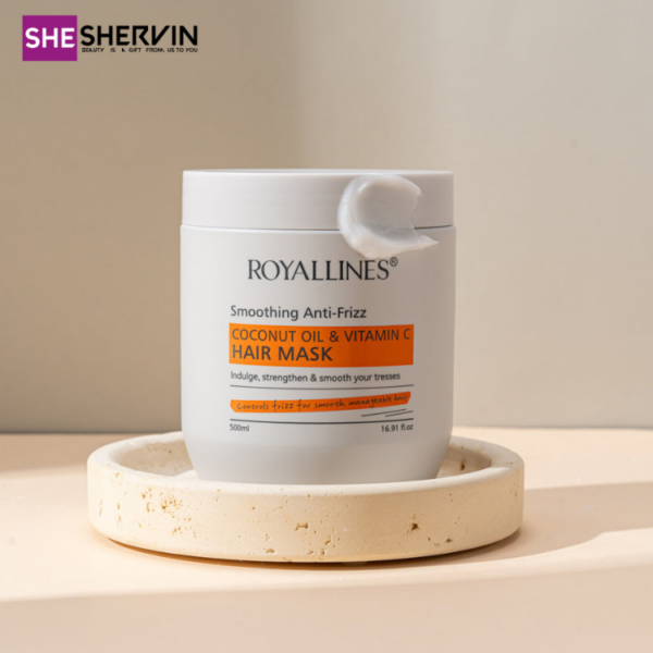 ماسک مو ضد وز و صاف‌کننده رویال لاینزROYALLINES Smoothing Anti-Frizz Hair Mask 500ml
