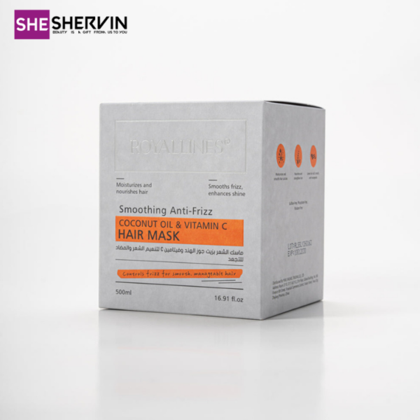 ماسک مو ضد وز و صاف‌کننده رویال لاینزROYALLINES Smoothing Anti-Frizz Hair Mask 500ml