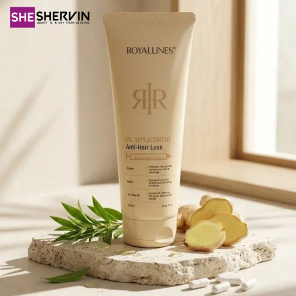 کرم مو ضد ریزش رویال لاینز ROYALLINES Oil Replacement Anti Hair Loss 250ml