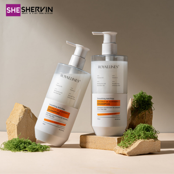 شامپو ضد وز و صاف‌کننده رویال لاینز Royallines Smoothing Anti-Frizz 750ml