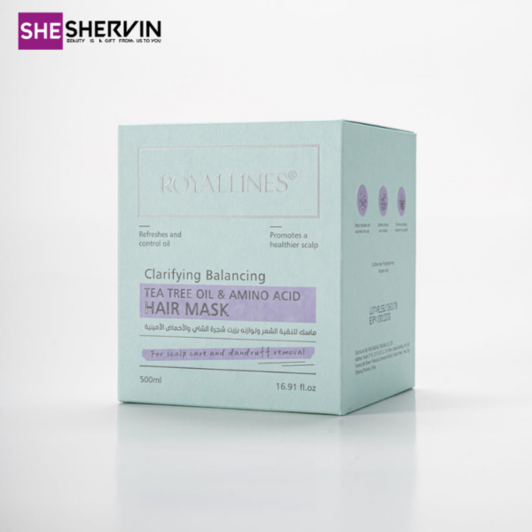ماسک مو پاک‌کننده و متعادل‌کننده چربی سر رویال لاینز ROYALLINES Clarifying Balancing Hair Mask 500ml