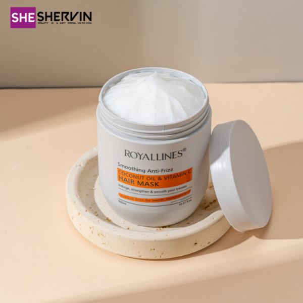 ماسک مو ضد وز و صاف‌کننده رویال لاینزROYALLINES Smoothing Anti-Frizz Hair Mask 500ml