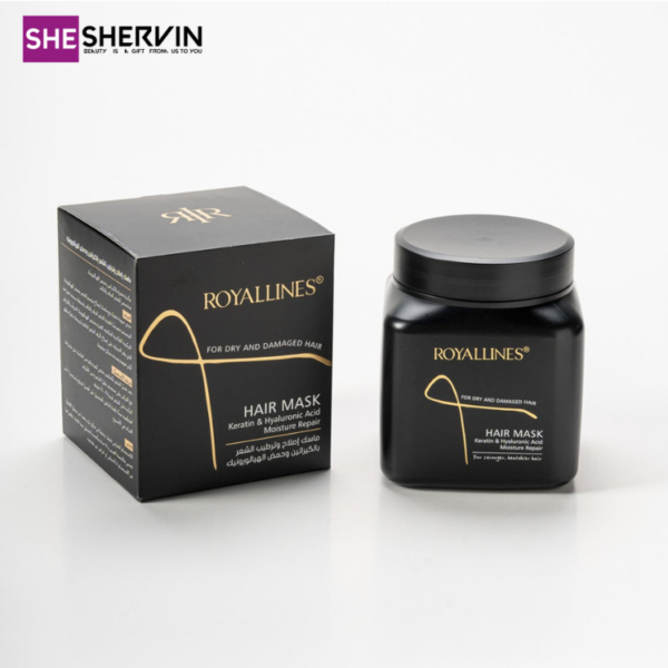 ماسک مو آبرسان هیالورونیک اسید رویال لاینزROYALLINES Hyaluronic Acid Moisture Repair Hair Mask 800ml