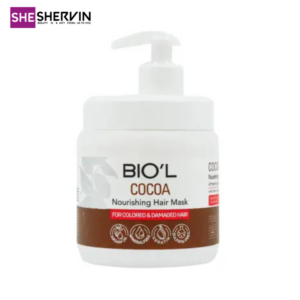 ماسک مو بیول حاوی کاکائو مناسب موهای رنگ شده و آسیب دیده 500ML