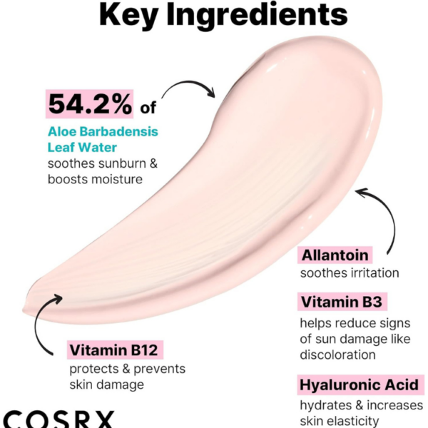 کرم ضد آفتاب تون آپ آلوئه ورا و نیاسینامید spf50 کوزارکس50ml