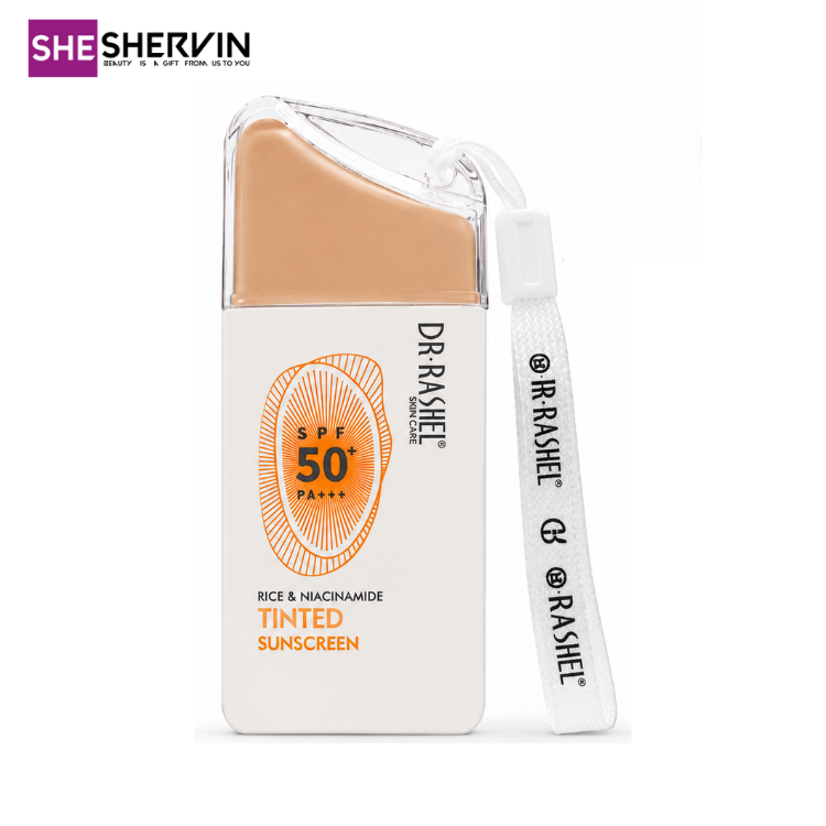 ضد آفتاب رنگی برنج و نیاسینامید دکتر راشل SPF50+++ ضد آفتاب رنگی برنج و نیاسینامید دکتر راشل SPF50+++