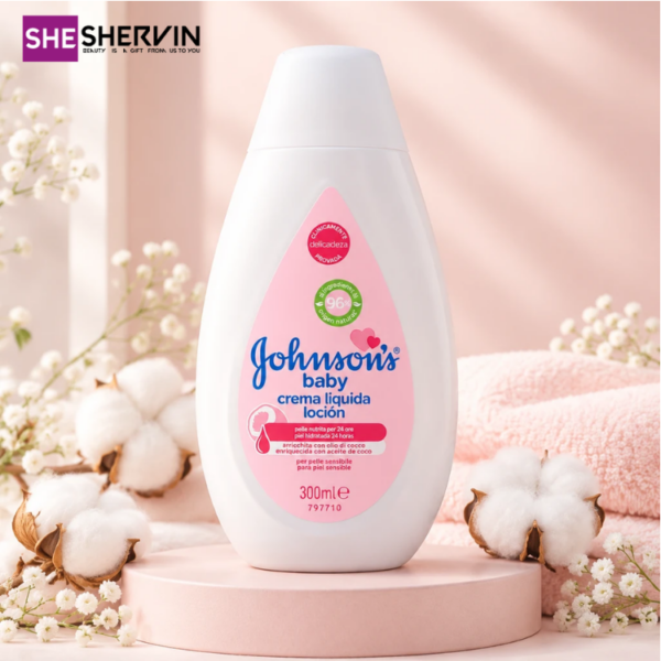 لوسیون بدن کرمی جانسون صورتی330ml
